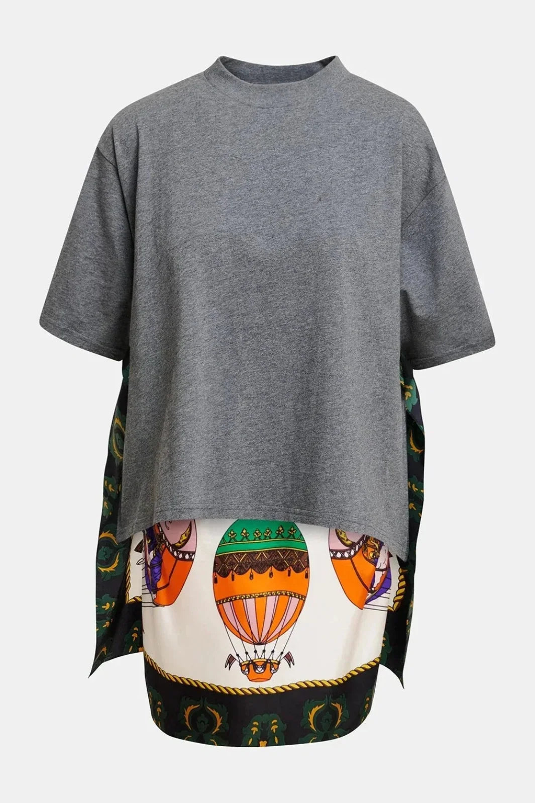 Essentiel Antwerp - Kassis T-Shirt With Silk Scarf - K1bl Combo1 Black