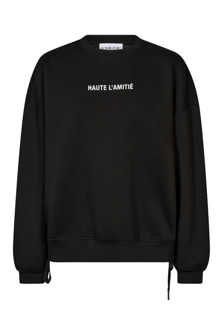 Haute L'Amitié - New Studio Tie Sweat Hl10714 - Black