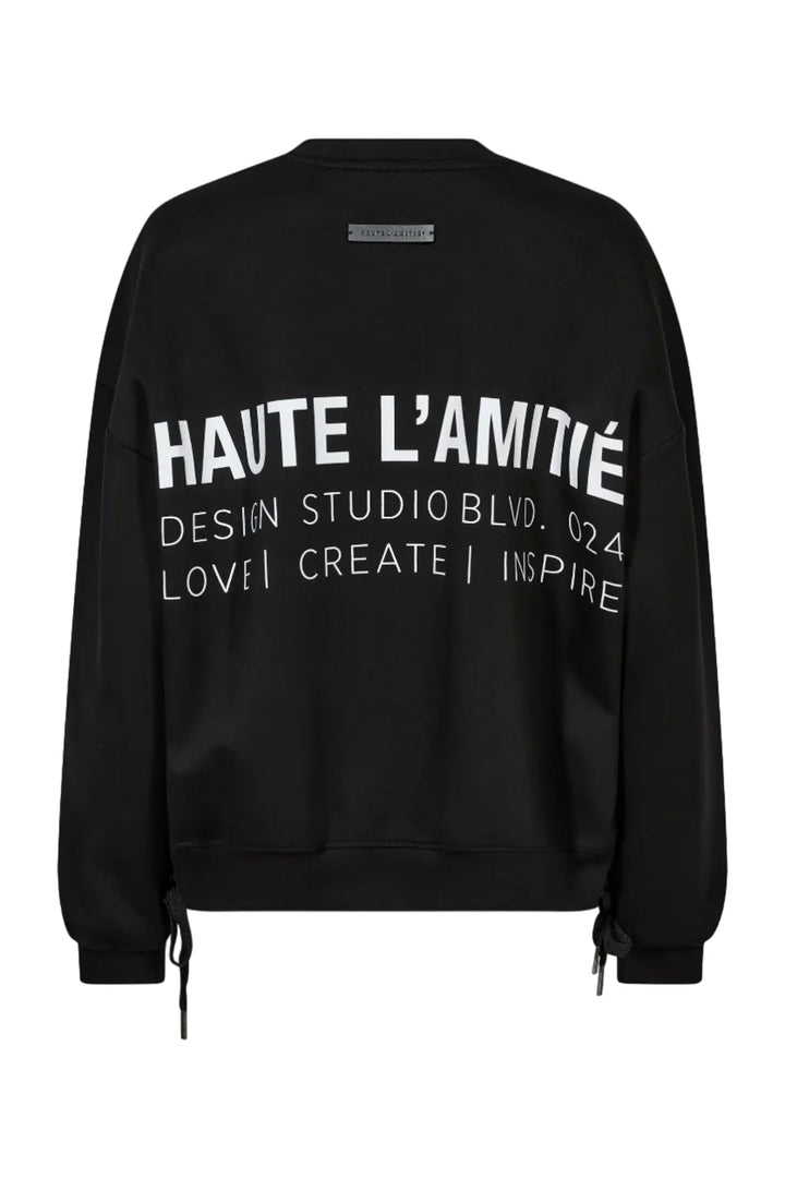 Haute L'Amitié - New Studio Tie Sweat Hl10714 - Black