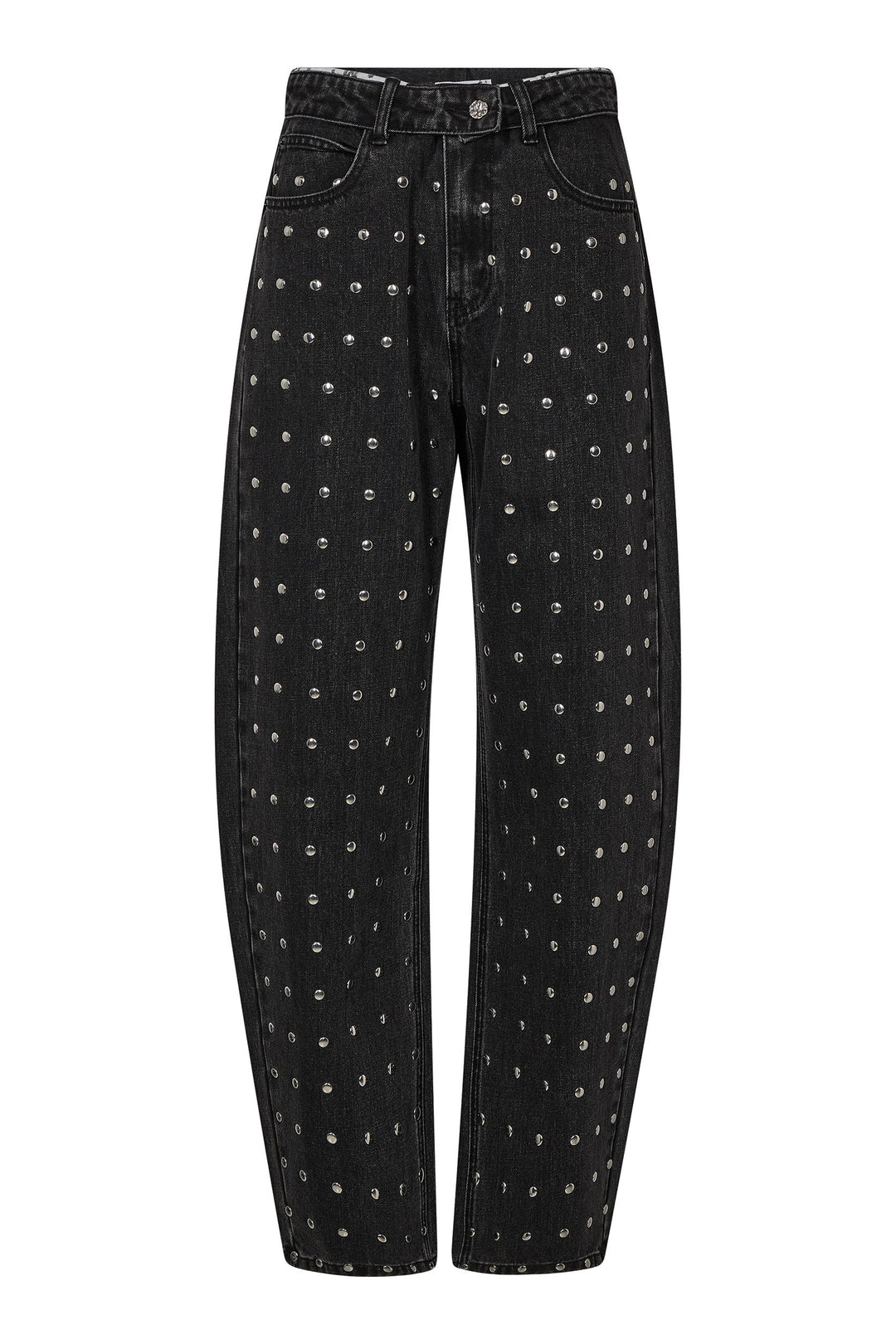 Haute L'Amitié - Flip Waist Rivet Jeans Hl10838 - Black
