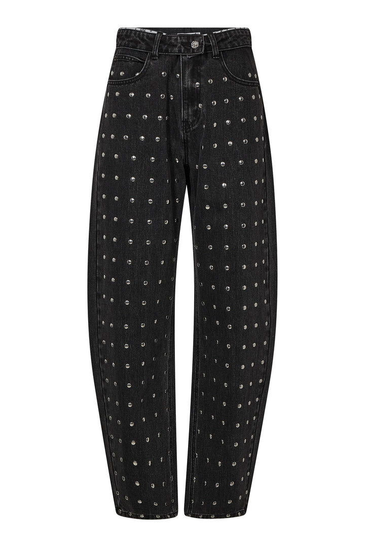 Haute L'Amitié - Flip Waist Rivet Jeans Hl10838 - Black