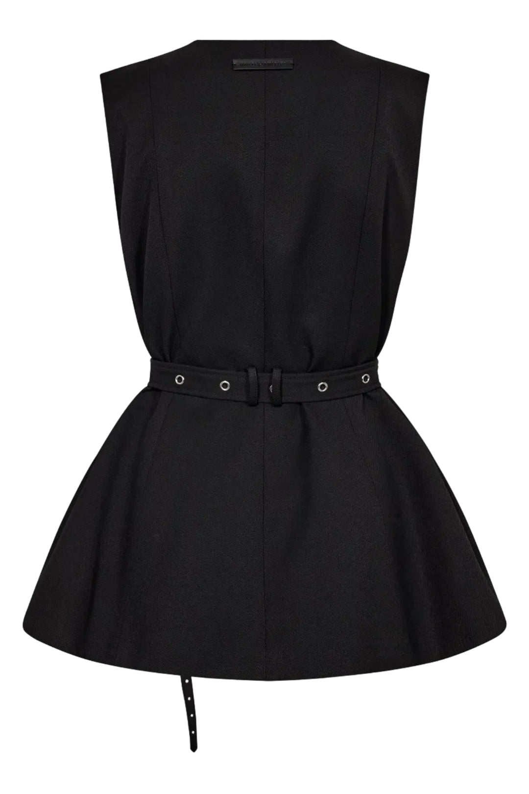 Haute L'Amitié - Premiere Peplum Belt Vest Hl10910 - Black