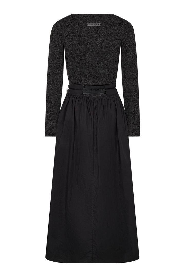 Haute L'Amitié - Hailey Mix Belt Dress Hl10930 - Black