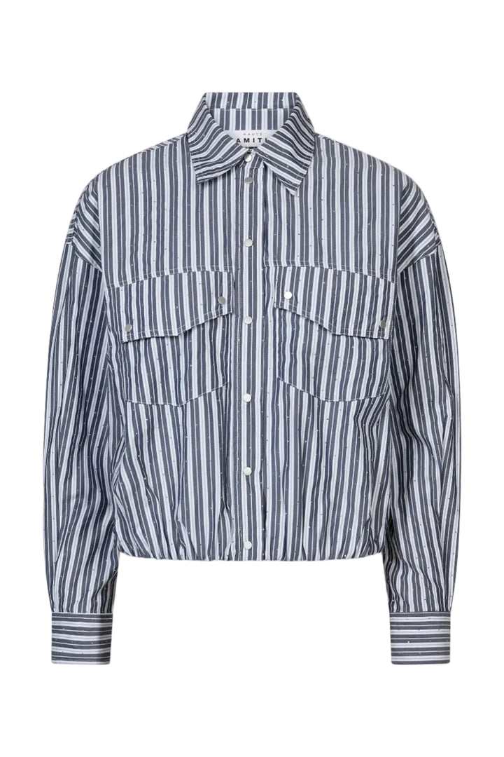 Haute L'Amitié - Stone Crop Pocket Shirt Hl10947 - Black Stripe