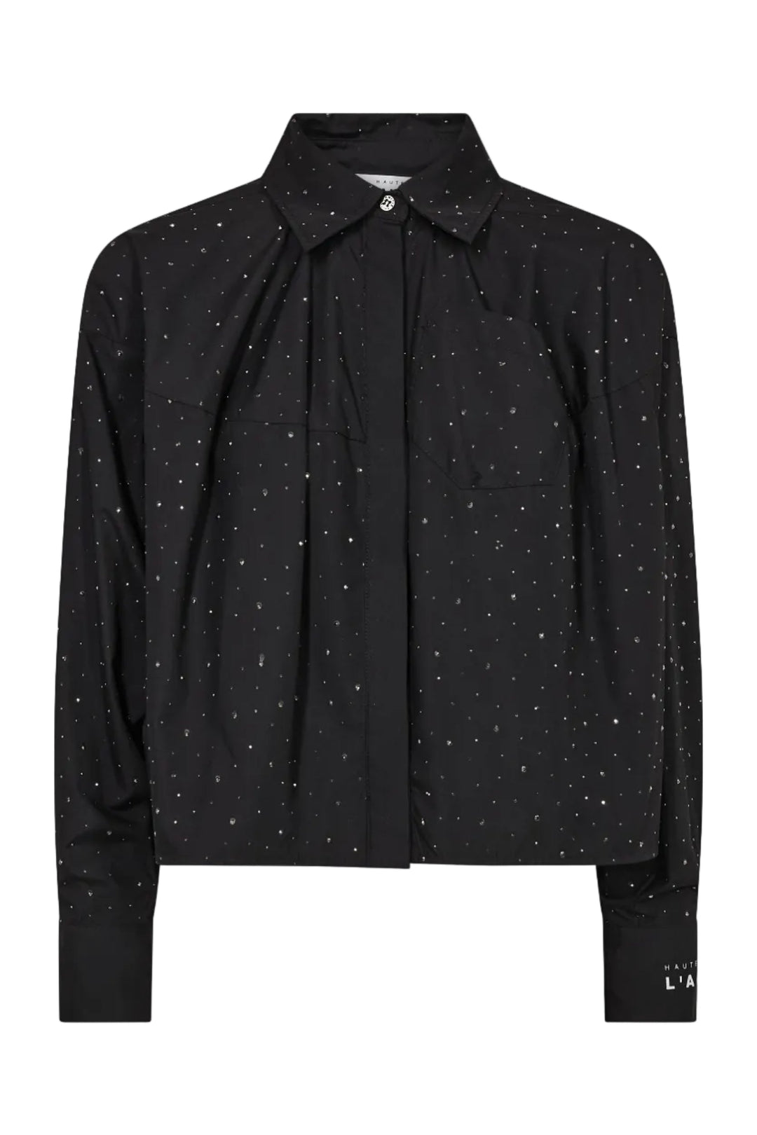 Haute L'Amitié - Sophie Plain Stone Shirt Hl10956 - Black
