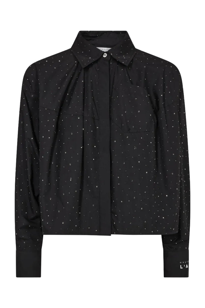 Haute L'Amitié - Sophie Plain Stone Shirt Hl10956 - Black