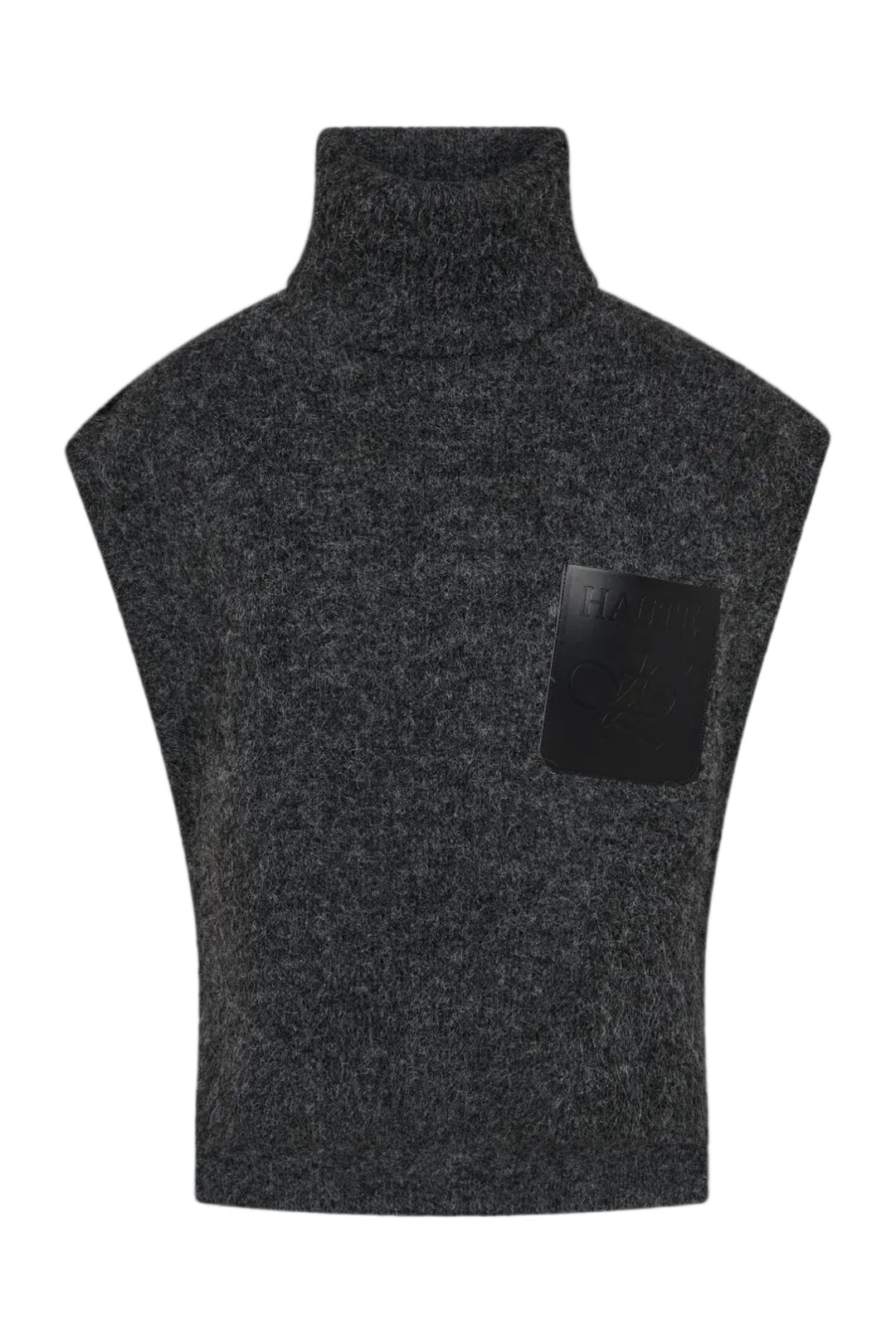 Haute L'Amitié - Darcia Pocket Knit Vest Hl10978 - Antracit Melange