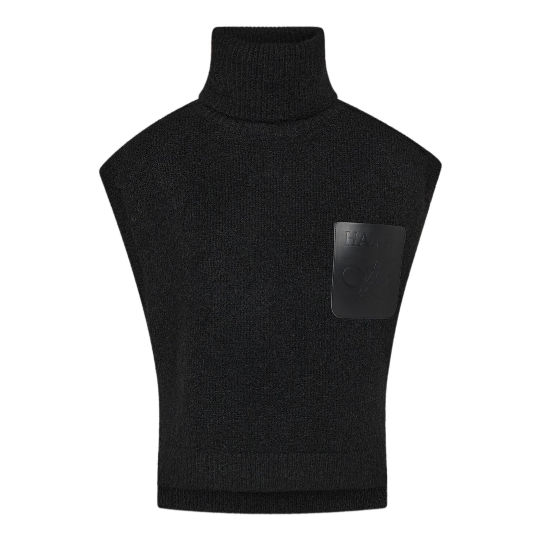 Haute L'Amitié - Darcia Pocket Knit Vest Hl10978 - Black