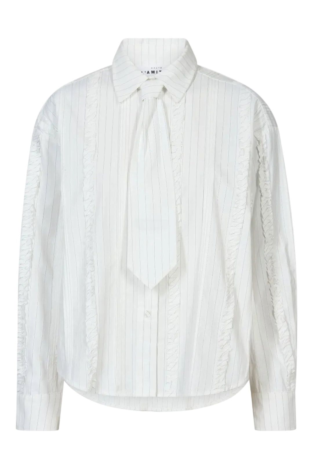 Haute L'Amitié - Inez Pin Frill Tie Shirt Hl10981 - Off-White