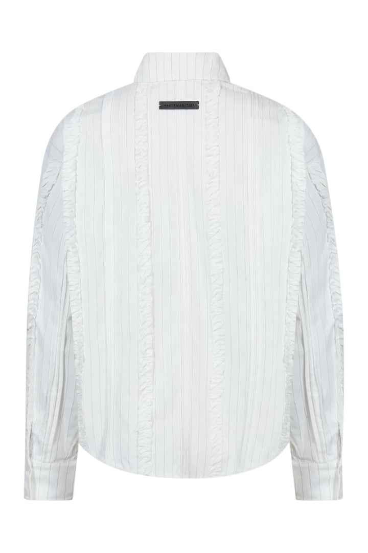 Haute L'Amitié - Inez Pin Frill Tie Shirt Hl10981 - Off-White
