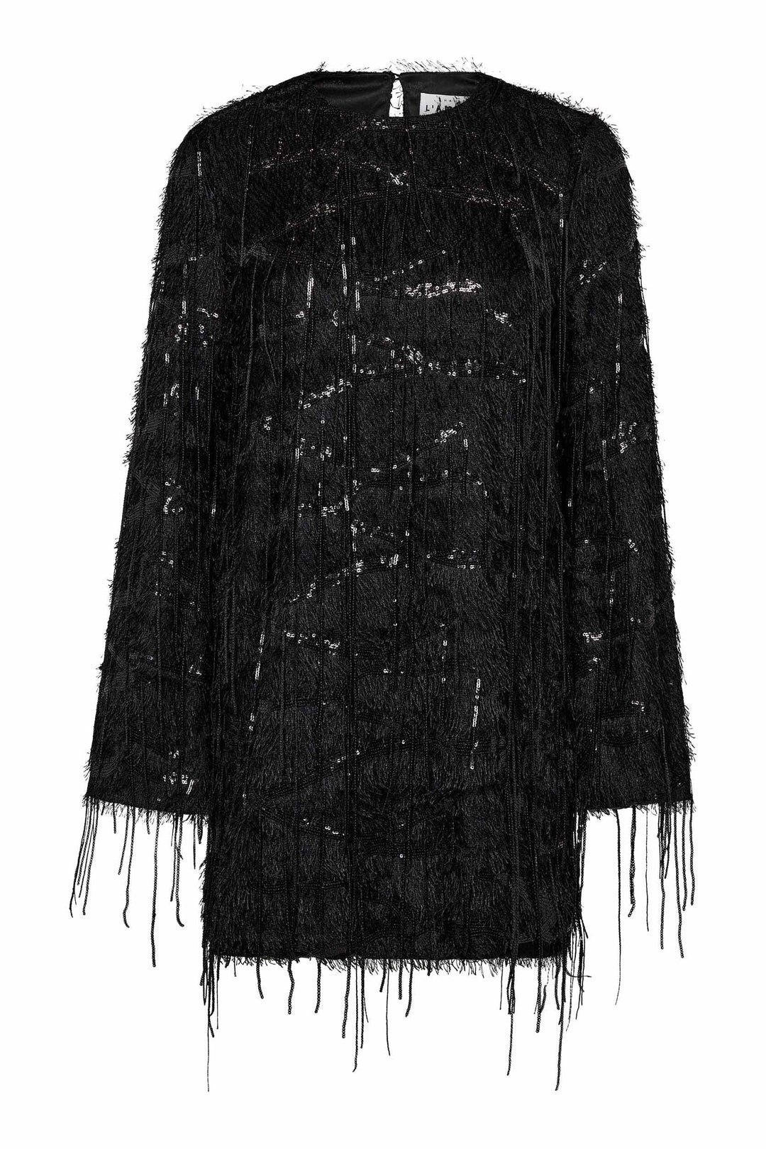 Haute L'Amitié - Sequin Fringe Midi Dress Hl10998 - Black