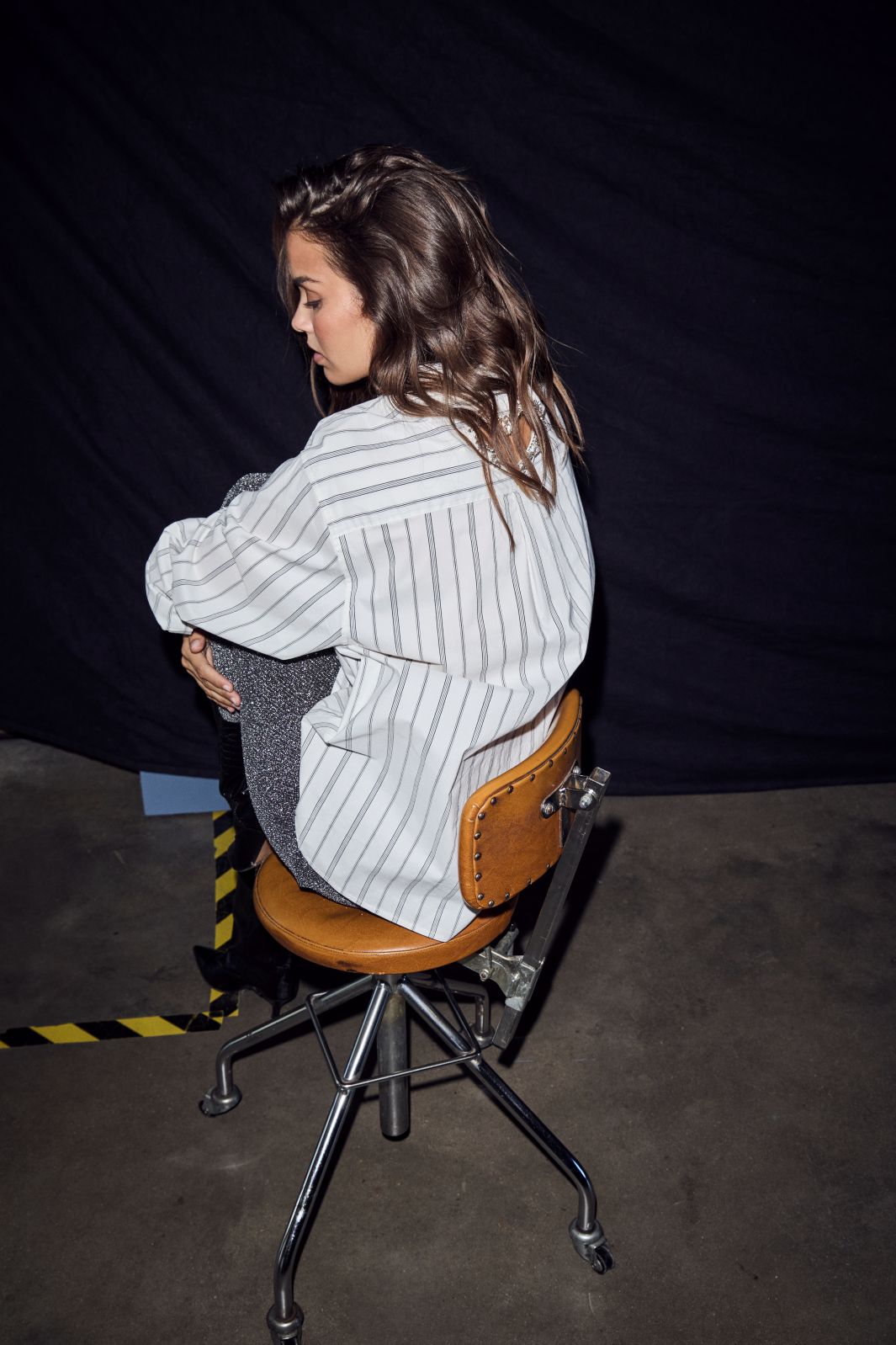 Haute L'Amitié - Crystal Heart Stripe Shirt Hl10962 - White