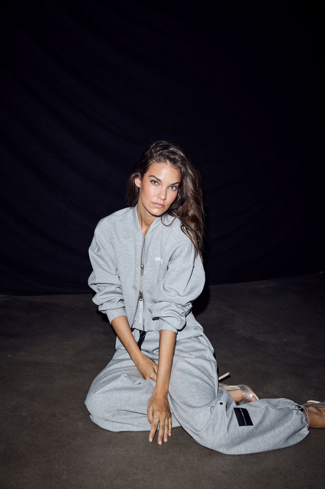 Haute L'Amitié - Maxi Crop Zip Sweat Hl10880 - Grey Melangé