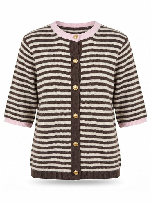 A-Bee - Brooke W6035 - Brown / Pink Stripe Toppe 