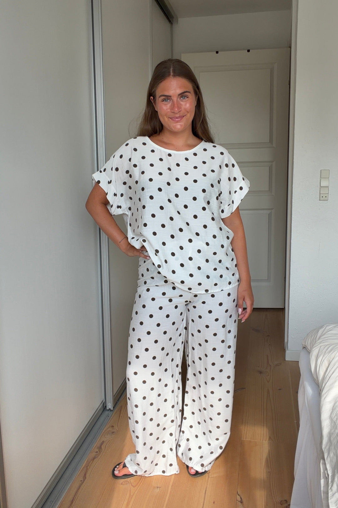 A-Bee - Delara Pants - White Bukser 