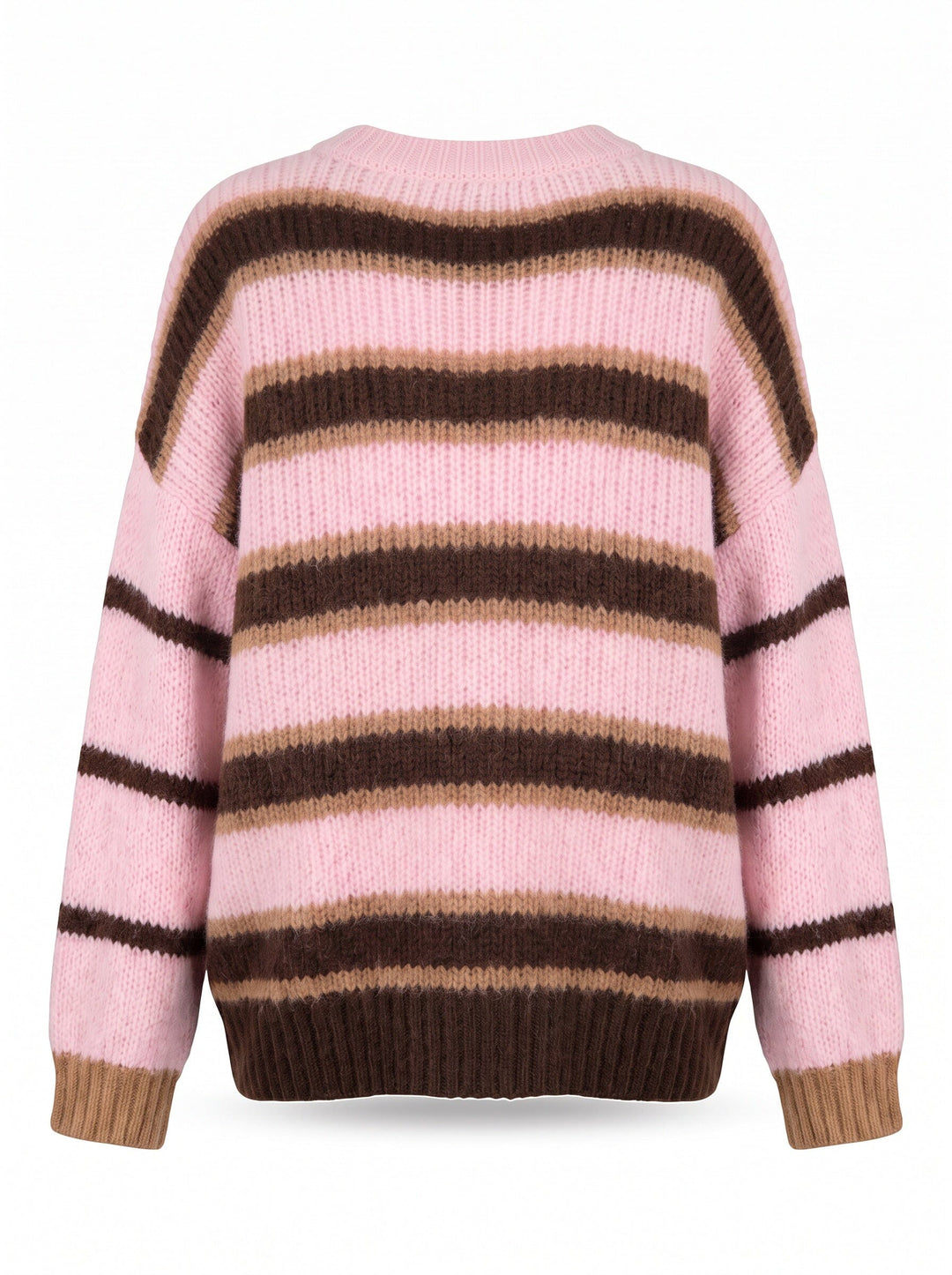 A-Bee - Hallie 6136 - Camel / Pink / Brown Stripe Strikbluser 
