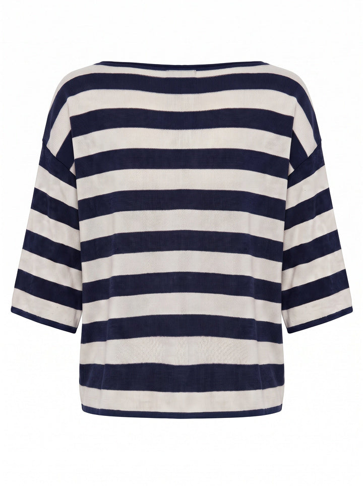 A-Bee - Ivy 70125 - Navy / Off-White Stripe T-shirts 