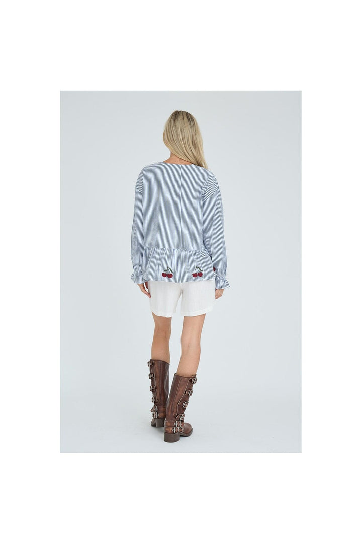 A-View - Alize Blouse AV8093 - 112 - Blue/White Stribe