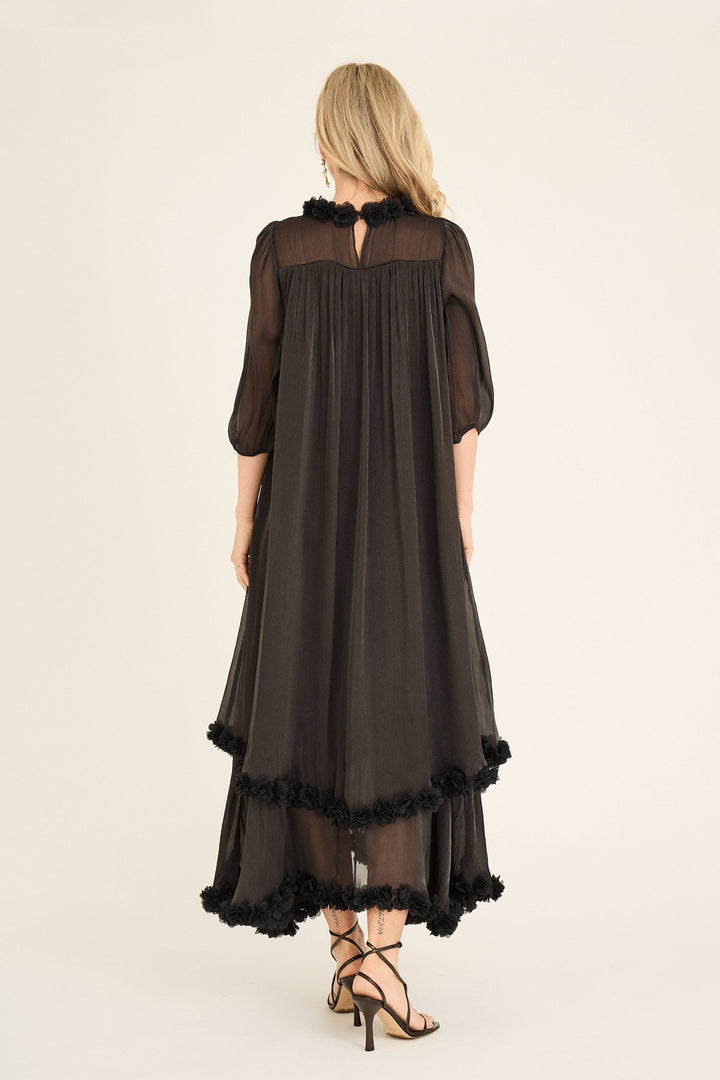 A-View - Daisi Long Dress AV6097 - 999 - Black Kjoler 