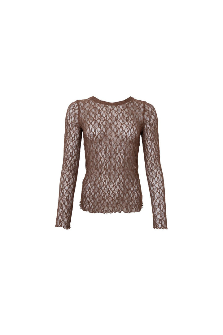 Black Colour - Bccecily Lace Blouse 41288 - Shirts - Black