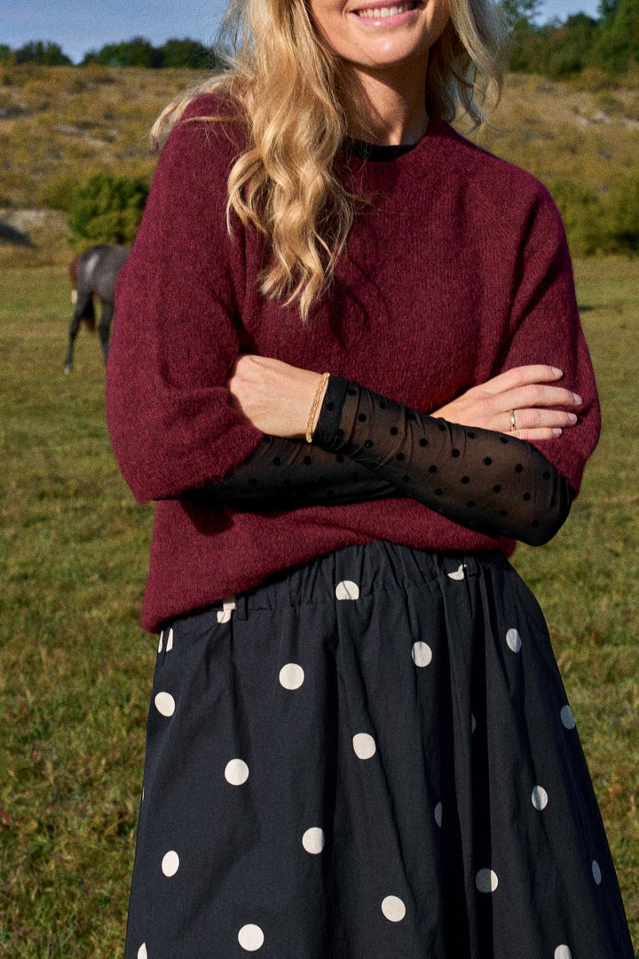 Black Colour - Bcjennie Dotted Mesh Blouse 40611 - Shirts - Army