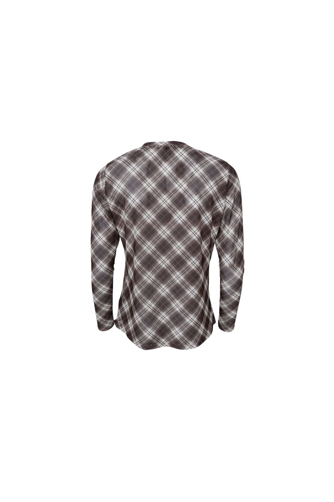 Black Colour - Bckamma Mesh Blouse 42000 - Shirts,Mesh & Basic Blouses - Brown Tartan