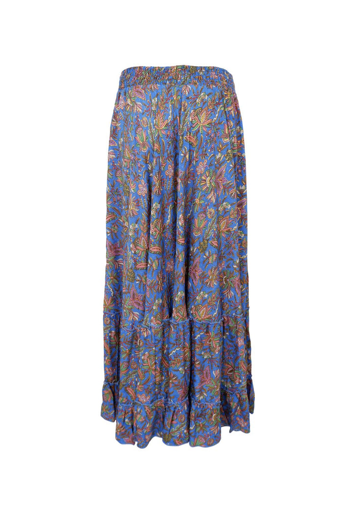 Black Colour - Bcluna Maxi Frill Skirt 39133 - Violet Blue