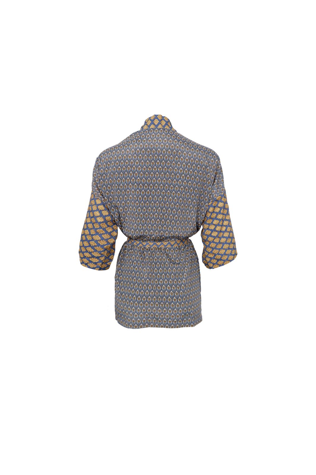 Black Colour - Bcluna Short Kimono 39149 - Blue Passion