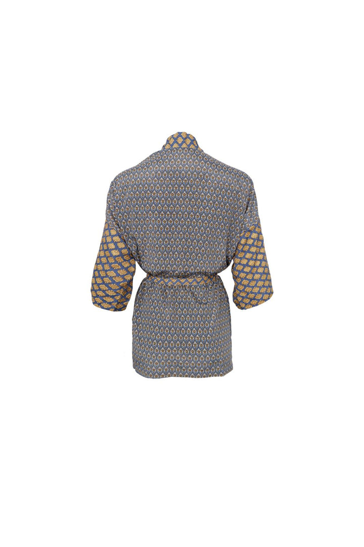 Black Colour - Bcluna Short Kimono 39149 - Blue Passion