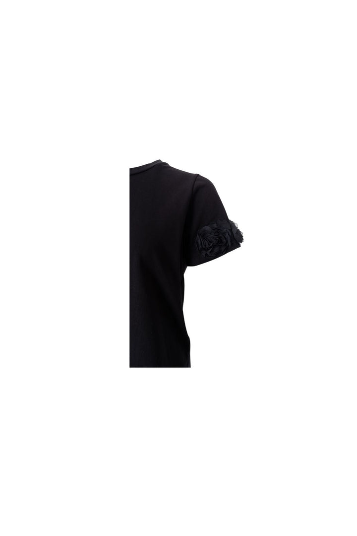 Black Colour - Bcmay Flowerpatch Tee 41102 - Shirts - Black