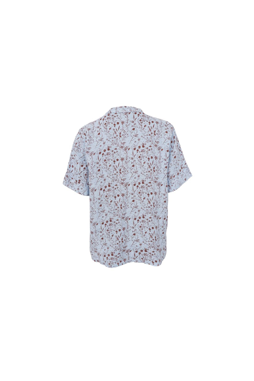 Black Colour - Bcmelina Ss Linen Blouse 40842 - Floral