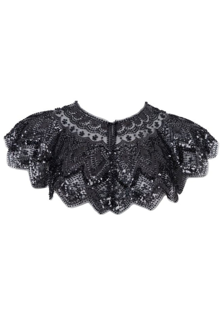 Black Colour - Bctilia Sequin Cape 4584 - Black