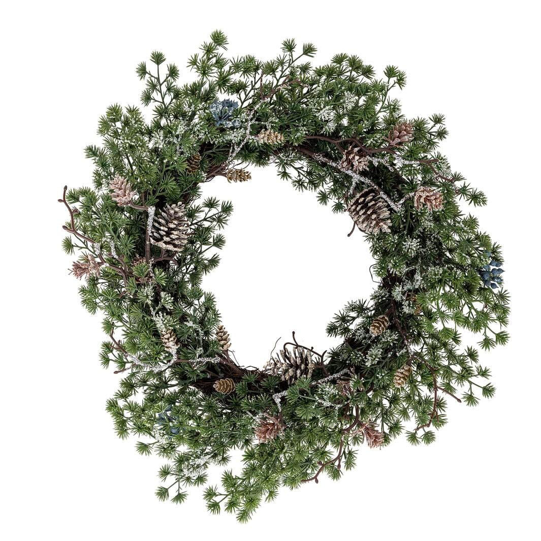 Bloomingville - Cedar Krans, Grøn, Kunstige Blomster 82072345 - Green