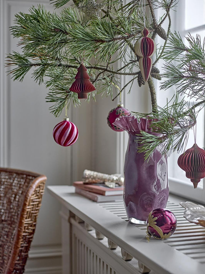 Bloomingville - Sayla Ornament, Rød, Glas 82072895 - Red