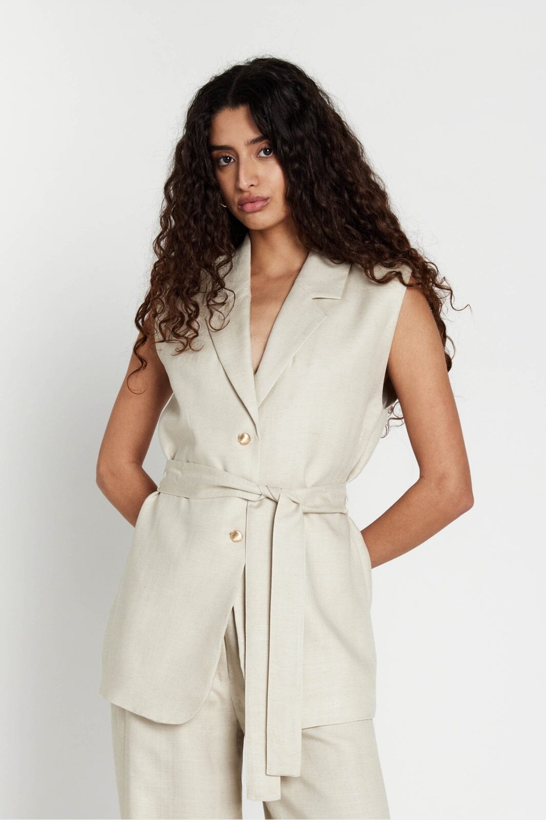 Bruuns Bazaar - Aphandrabbewe Vest BBW4979 - .Sand