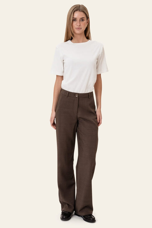 BYIC - Signatureic Wide Pants A2586 - Dark Brown