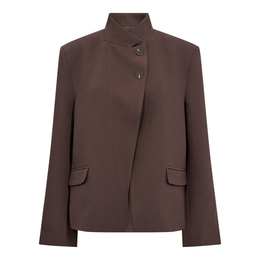 Co´Couture - Acilecc High Collar Blazer 500459 - 20002 - Brown Jakker 