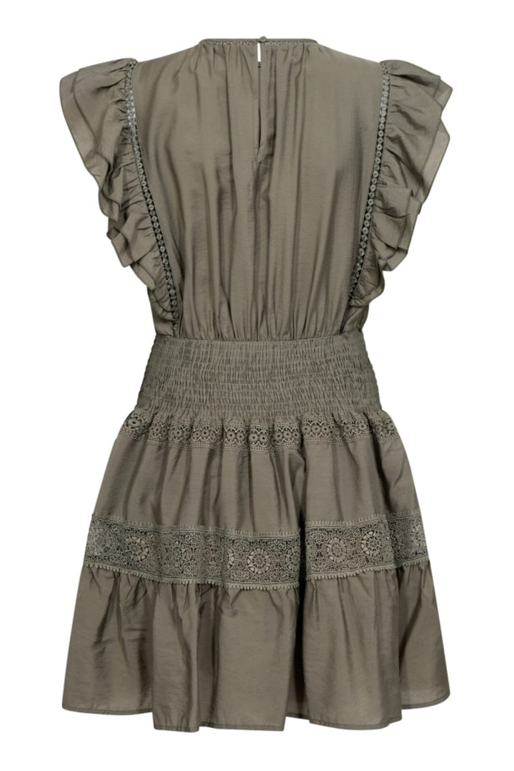 Co´Couture - Callumcc Frill Pintuck Dress 36486 - 7555 - Army