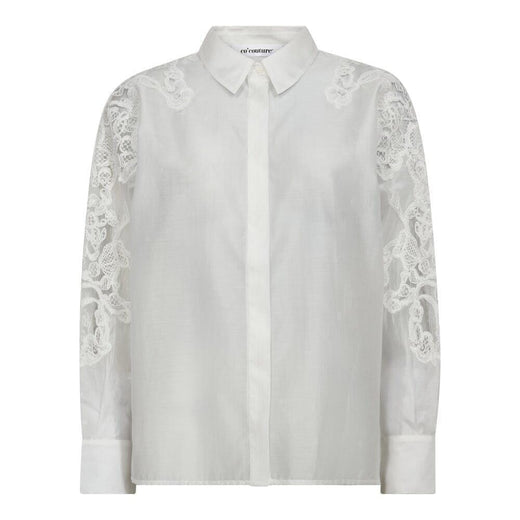Co´Couture - Kawacc Embroidery Shirt 35988 - 4000 - White Skjorter 