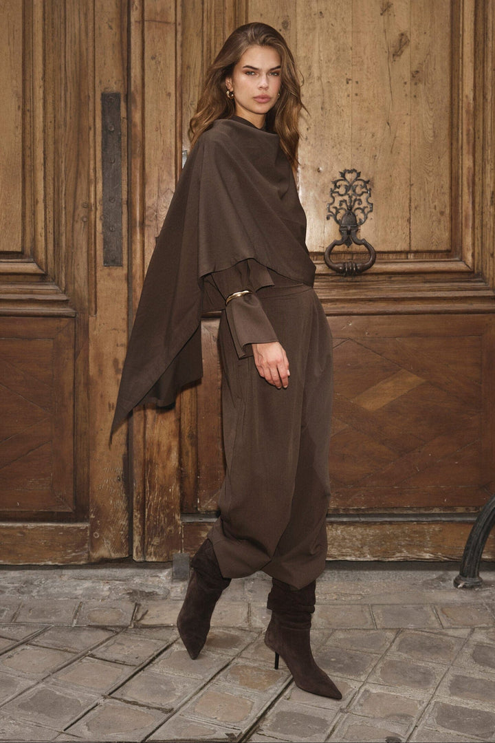 Co´Couture - Melvacc Cape Shirt 500838 - 20002 - Brown Skjorter 