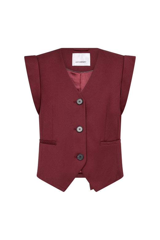 Co´Couture - Volicc Fitted Wing Vest 500287 - 30006 - Berry Red