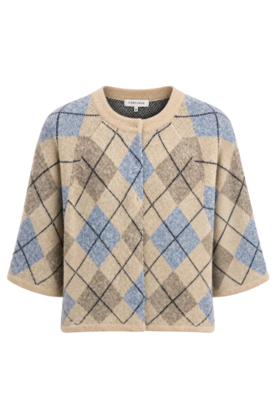Continue - Anna Knit Harlekin 15329 - Harlekin Blue Strikbluser 