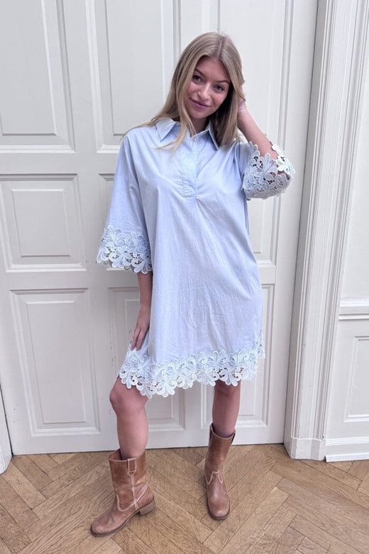 Continue - Klara Embrodery Dress 15188 - Light Blue