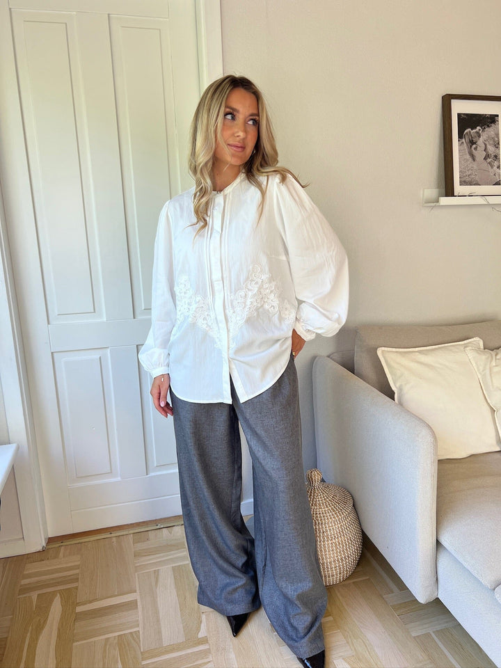 Dear Molly - Block Shirt - White Skjorter 