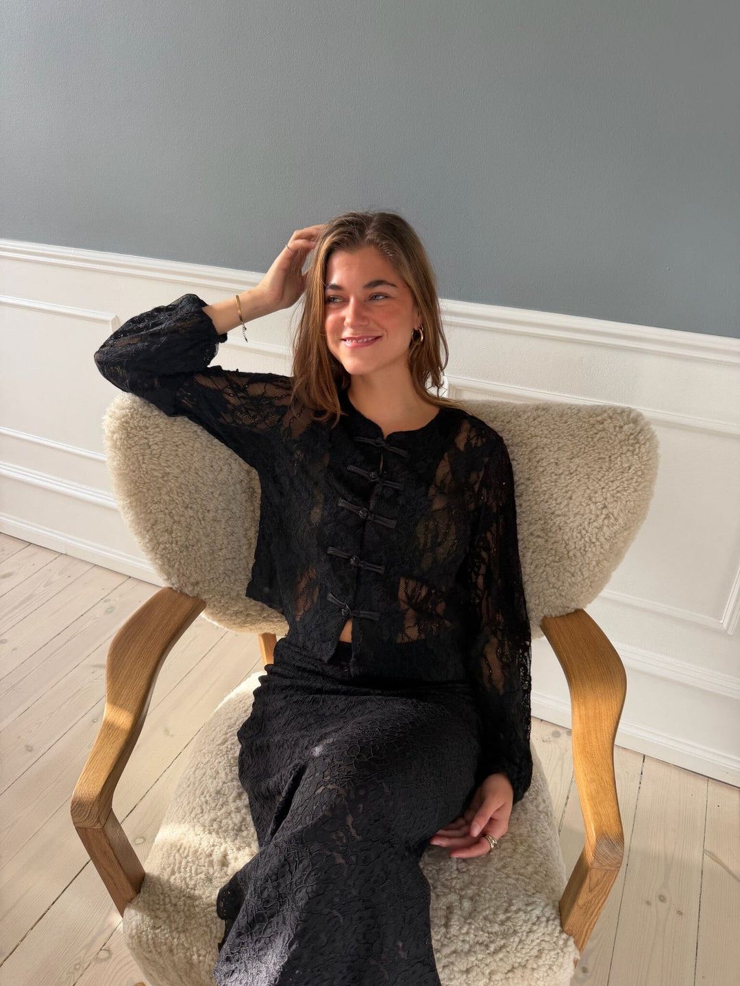 Dear Molly - Lace Skirt Ch171734b - Black Nederdele 