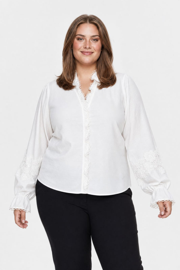 Dear Molly - Mette Shirt Shirt Ch156034b - Hvid - XXL