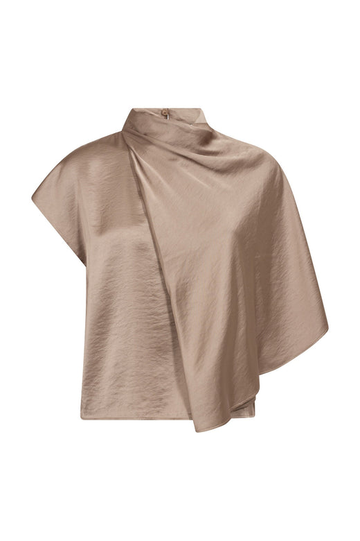 Co´Couture - Iduncc Cape Ss Blouse 500522 - 20009 - Walnut