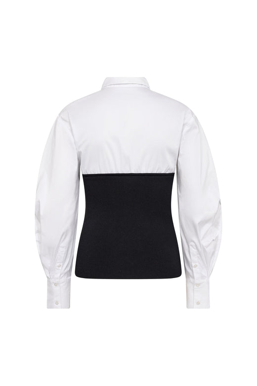 Co´Couture - Merciacc Poplin Mix Knit 500527 - 10001 - White