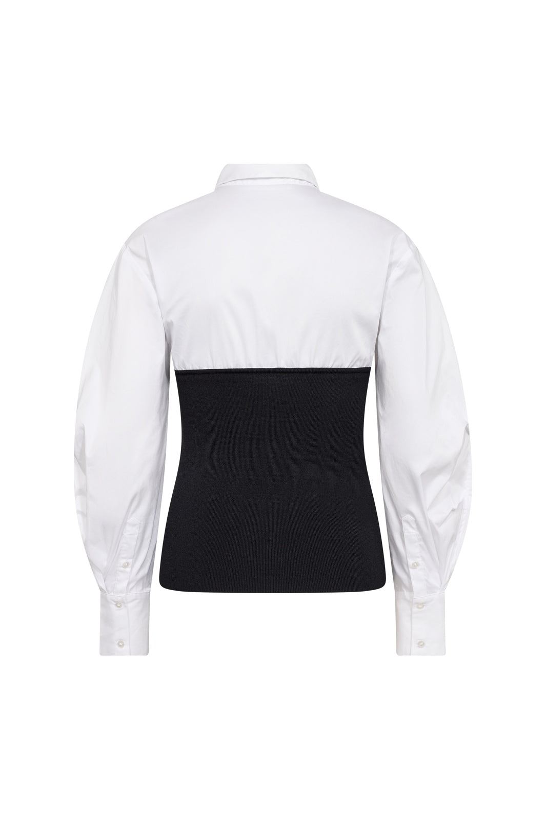 Co´Couture - Merciacc Poplin Mix Knit 500527 - 10001 - White