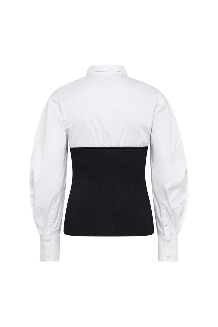 Co´Couture - Merciacc Poplin Mix Knit 500527 - 10001 - White